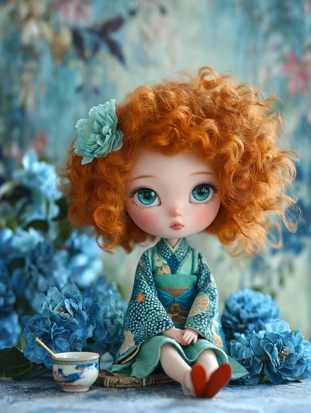 Japanese Art Doll AI Generation: MJ Comparison - v7.0 - Image 4