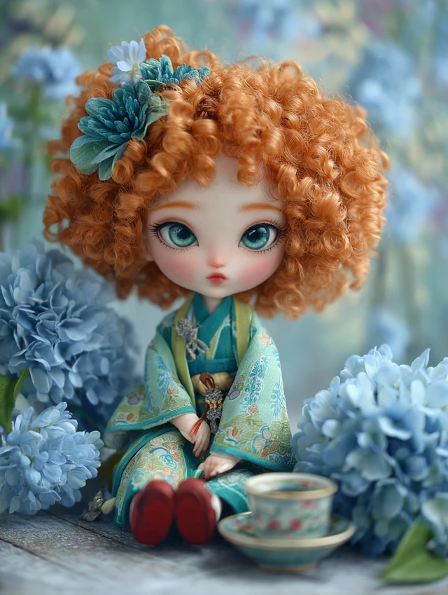 Japanese Art Doll AI Generation: MJ Comparison - v7.0 - Image 3