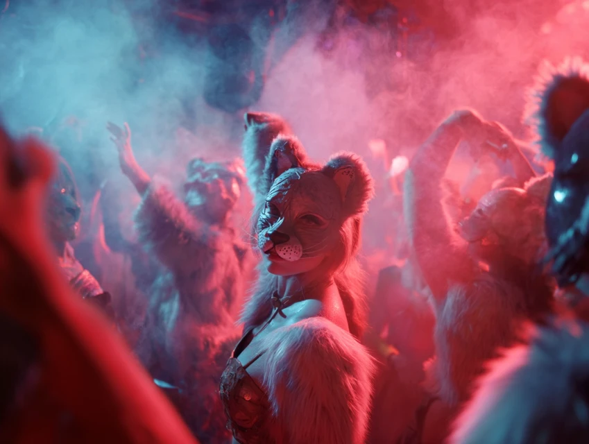 Animal-Inspired Nightclub Makeup: MidJourney Version Comparison - v7.0 - Image 2