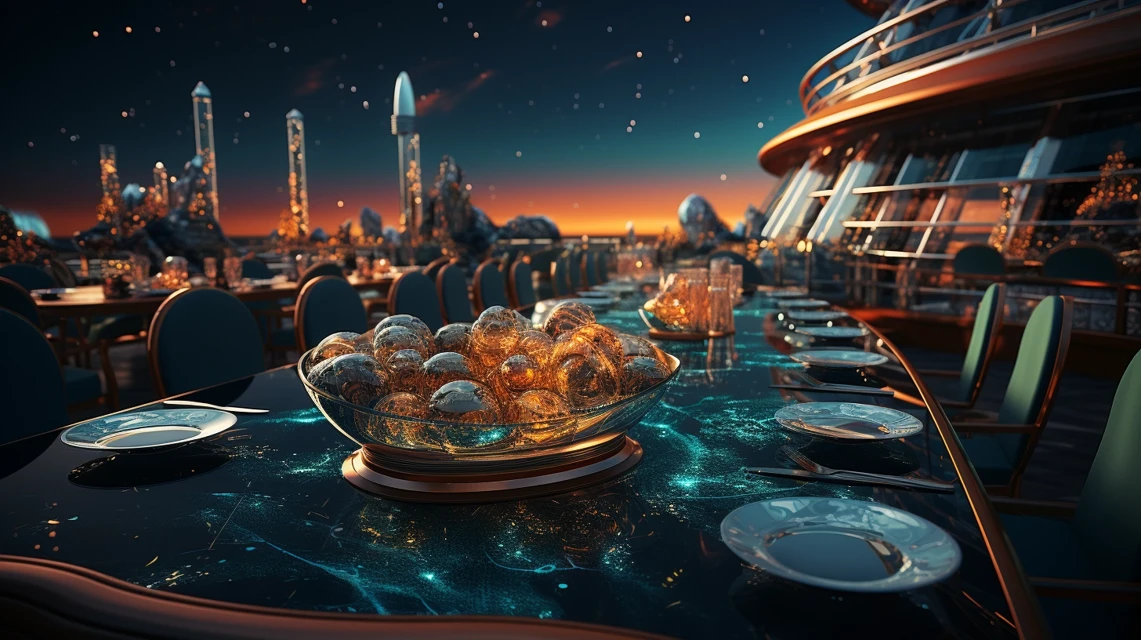 Midjourney Evolution: Luxury Cruise Ship Starlit Dining - v5.2 - Image 2
