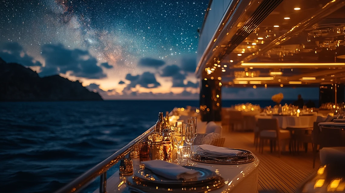 Midjourney Evolution: Luxury Cruise Ship Starlit Dining - v6.1 - Image 3