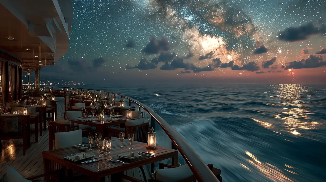 Midjourney Evolution: Luxury Cruise Ship Starlit Dining - v7.0 - Image 4