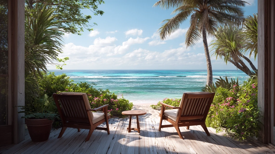 Midjourney Beach Cabana Photorealism: Version Showdown - v7.0 - Image 2