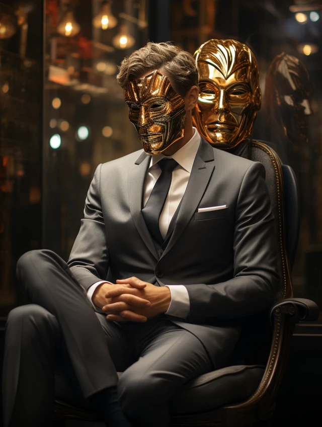 Midjourney Cracked Mask Portraits: V5.2 vs V6.1 vs V7.0 - v5.2 - Image 4