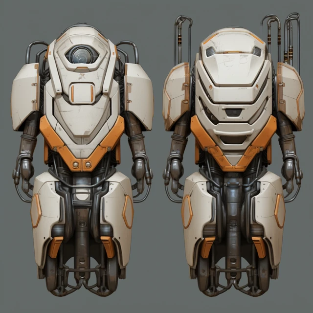 Mecha Thruster Concept Design: Midjourney v5.2-v7.0 Review - v5.2 - Image 3