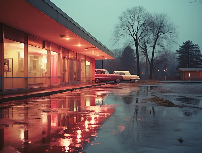 Vintage Motel Snapshots: Midjourney v5.2-v7 AI Compared - v5.2 - Image 3
