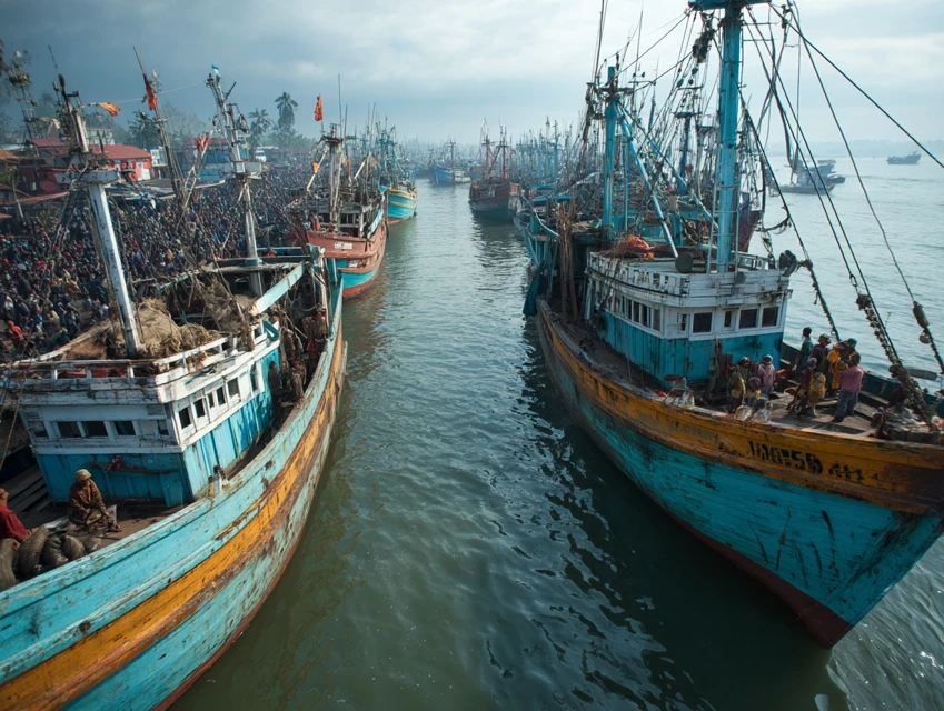 Midjourney: AI Generated Indonesian Fishing Boats v5.2-v7.0 - v7.0 - Image 1