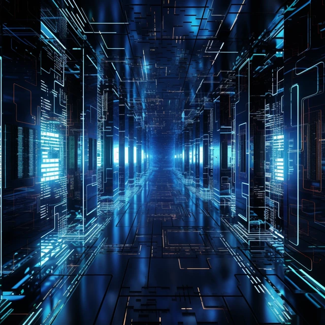 MidJourney v5-v7: Futuristic Server Room Visualization Evolution - v5.2 - Image 2