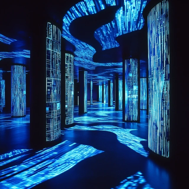 MidJourney v5-v7: Futuristic Server Room Visualization Evolution - v6.1 - Image 3