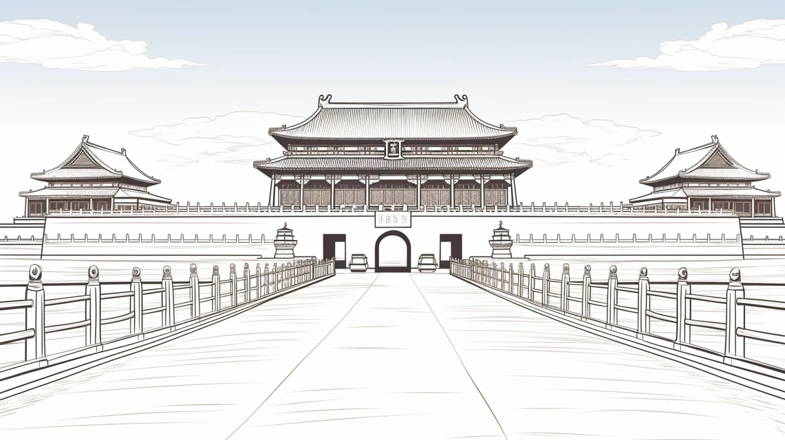 Forbidden City Silhouette Art: Midjourney v5-v7 Comparison - v5.2 - Image 3
