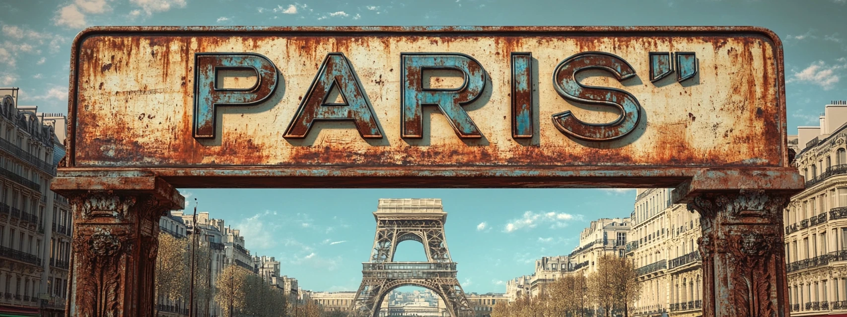 Vintage 3D Paris Sign: Midjourney Version Showdown - v6.1 - Image 1