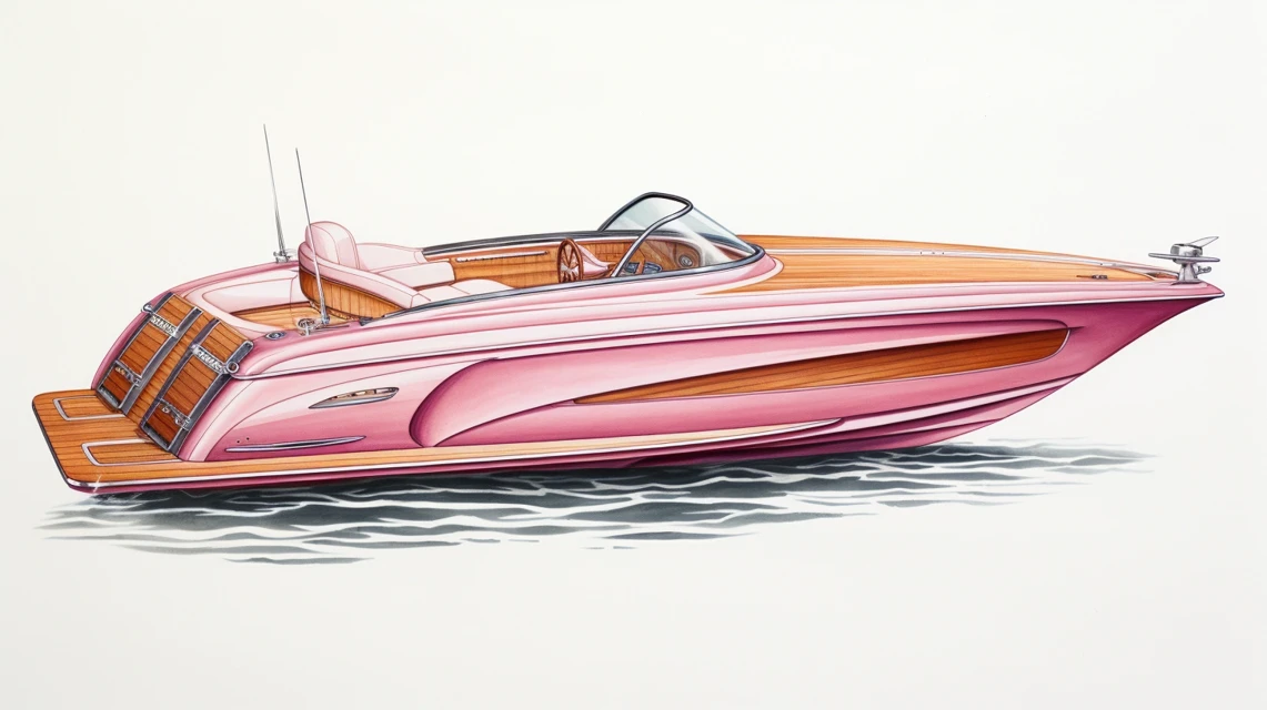 MidJourney Luxury Speedboat Colored Pencil Art Showdown - v5.2 - Image 3