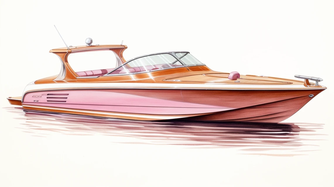 MidJourney Luxury Speedboat Colored Pencil Art Showdown - v5.2 - Image 2