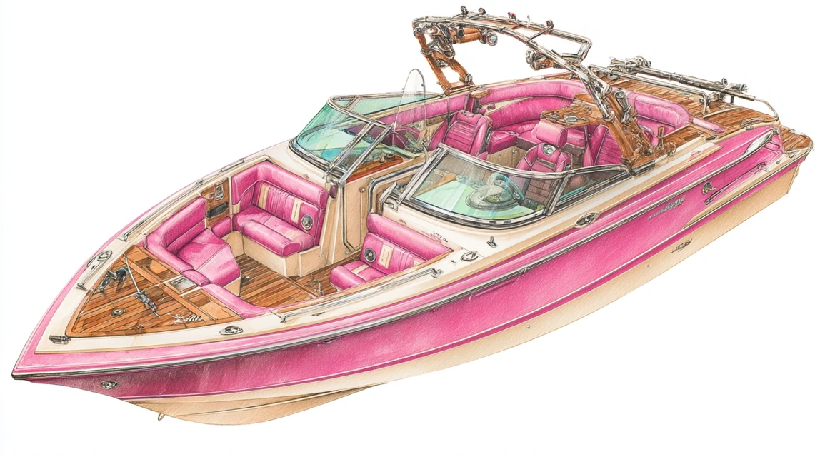 MidJourney Luxury Speedboat Colored Pencil Art Showdown - v7.0 - Image 2