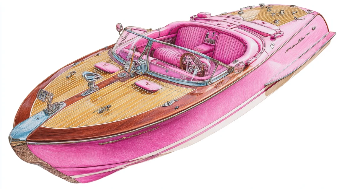 MidJourney Luxury Speedboat Colored Pencil Art Showdown - v7.0 - Image 3
