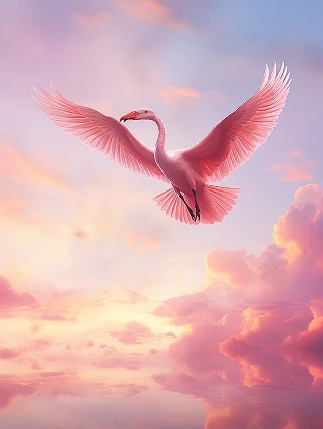 Midjourney Dreamy Flamingo Sky Art: v5.2 vs v6.1 vs v7.0 - v5.2 - Image 3