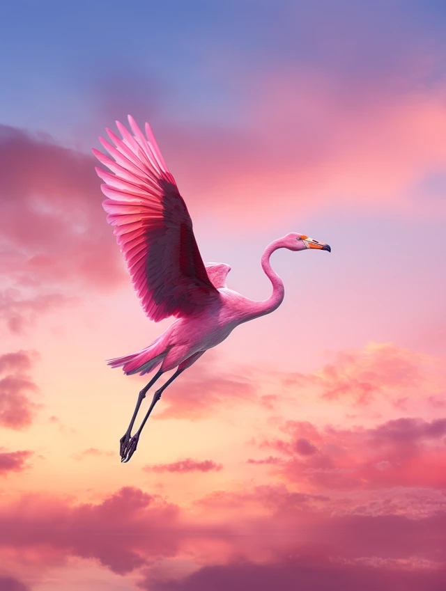 Midjourney Dreamy Flamingo Sky Art: v5.2 vs v6.1 vs v7.0 - v5.2 - Image 4