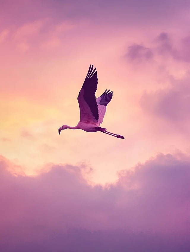 Midjourney Dreamy Flamingo Sky Art: v5.2 vs v6.1 vs v7.0 - v6.1 - Image 1
