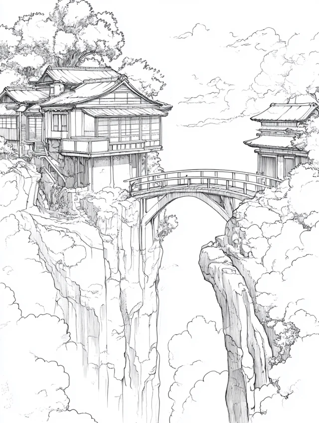 Midjourney: Ghibli Style Coloring Book Pages v5.2-v7.0 - v6.1 - Image 3