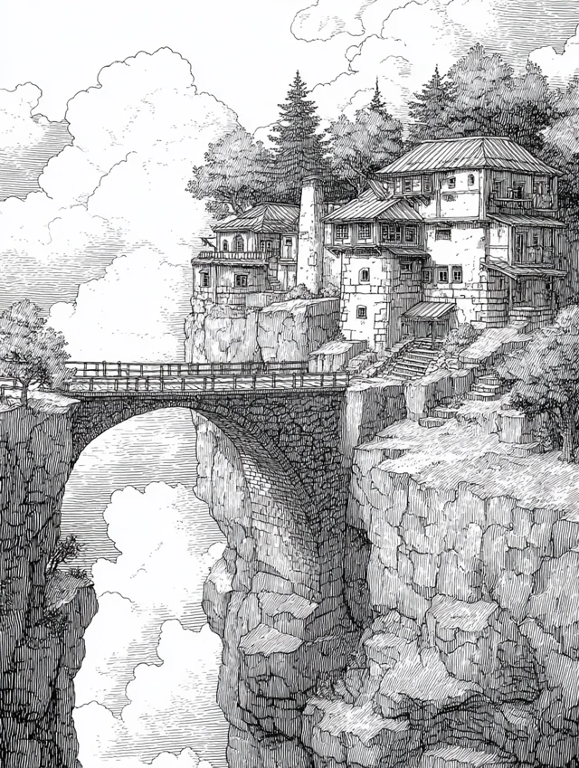 Midjourney: Ghibli Style Coloring Book Pages v5.2-v7.0 - v7.0 - Image 2