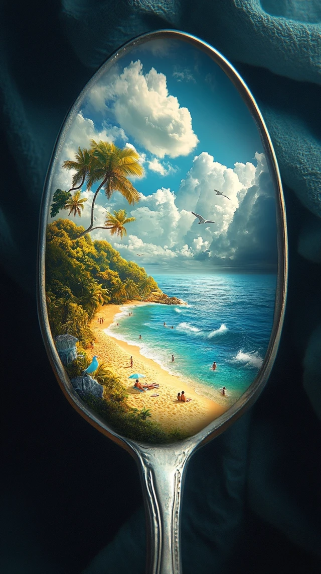 Comparing Midjourney’s Beach Spoon Miniature Worlds - v6.1 - Image 4