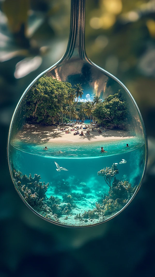 Comparing Midjourney’s Beach Spoon Miniature Worlds - v6.1 - Image 2