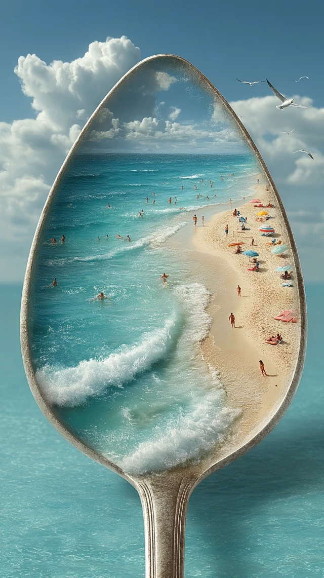 Comparing Midjourney’s Beach Spoon Miniature Worlds - v7.0 - Image 3