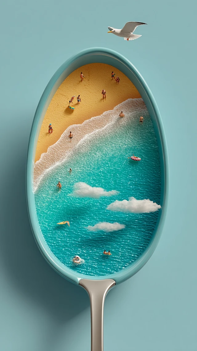 Comparing Midjourney’s Beach Spoon Miniature Worlds - v7.0 - Image 4