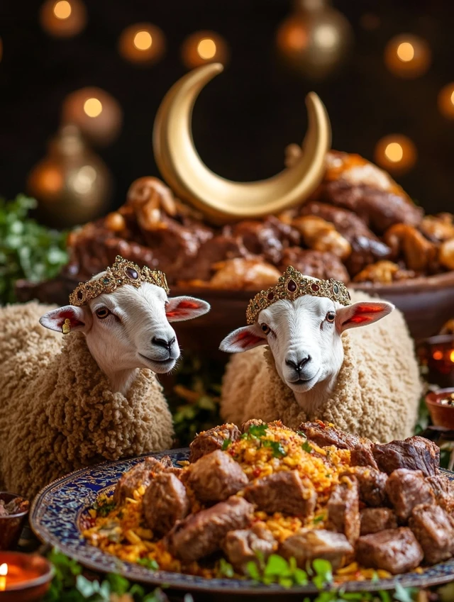 Midjourney’s Evolution: Eid al-Adha Sheep Imagery Compared - v6.1 - Image 2