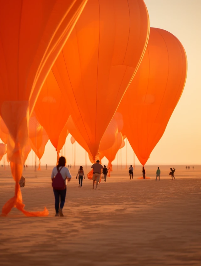 Beach Installation Art: MidJourney’s Sunset Masterpieces - v5.2 - Image 3