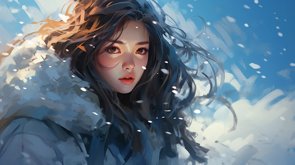 Midjourney Anime Snow Illustration: V5.2 v V6.1 v V7.0 - v5.2 - Image 2
