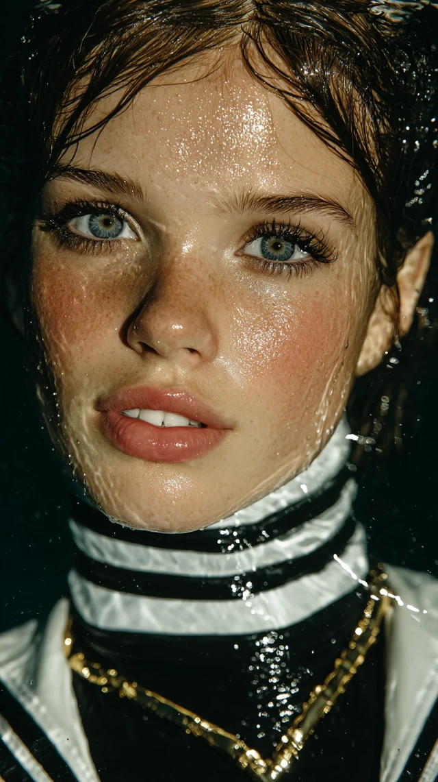 MJ v5.2-v7: Cinematic Underwater Fashion Portrait Evolution - v7.0 - Image 3