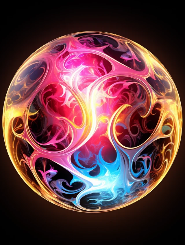 MidJourney Evolution: Surreal Fractal Orb Art Comparison - v5.2 - Image 3
