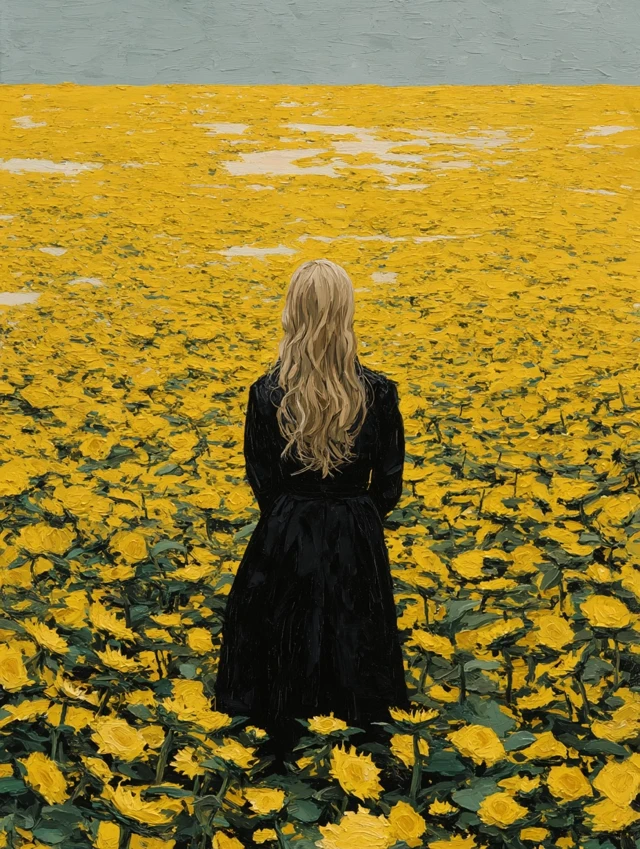 Midjourney Hockney Sunflower Art: v5.2, v6.1, v7.0 Styles - v7.0 - Image 2