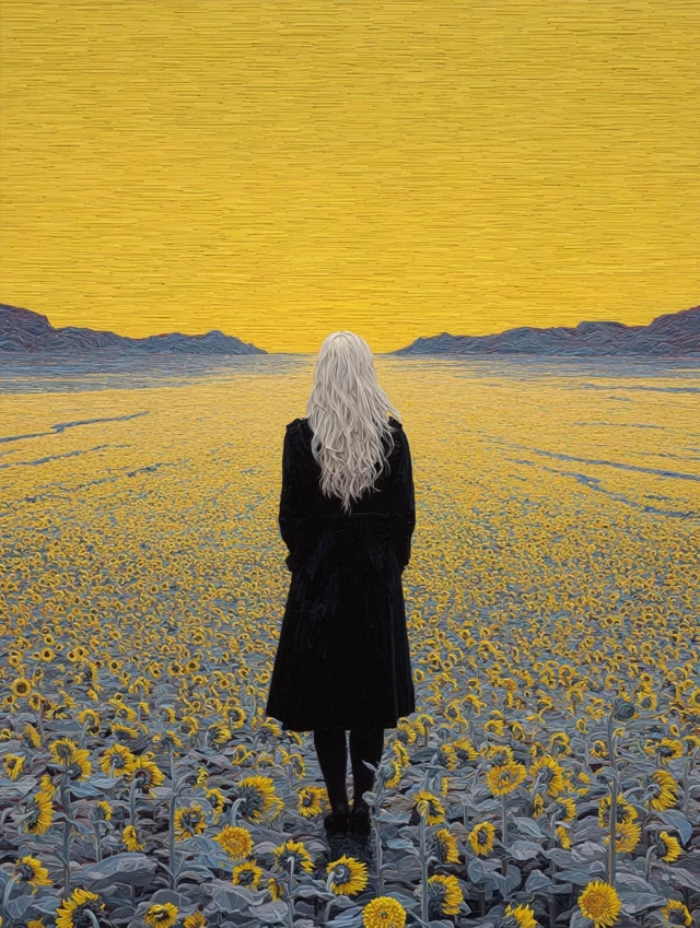 Midjourney Hockney Sunflower Art: v5.2, v6.1, v7.0 Styles - v7.0 - Image 3