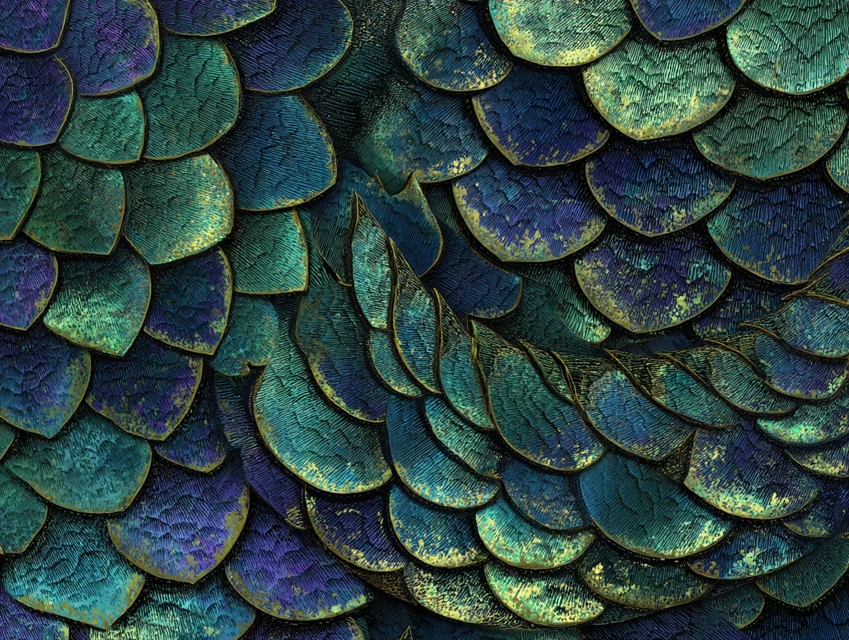 MidJourney’s Best Iridescent Dragon Scale Pattern Generator? - v7.0 - Image 1