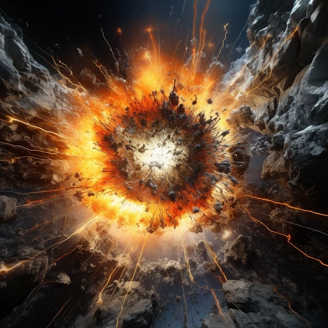 Midjourney v5.2 vs v6.1 vs v7.0: Explosion Rendering Evolution - v5.2 - Image 3