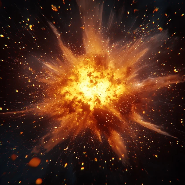 Midjourney v5.2 vs v6.1 vs v7.0: Explosion Rendering Evolution - v6.1 - Image 4