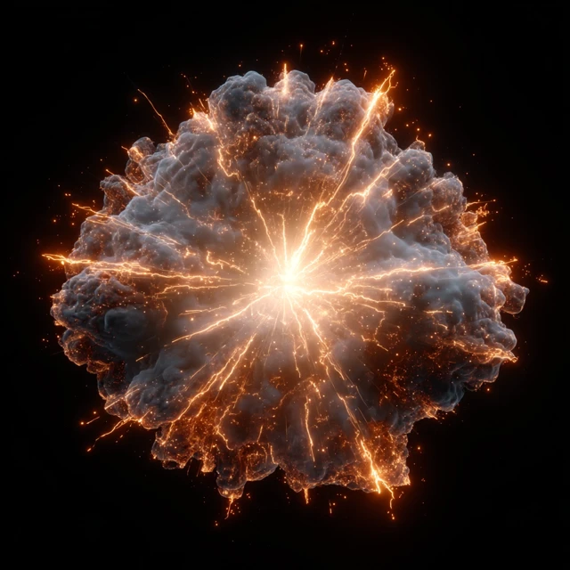 Midjourney v5.2 vs v6.1 vs v7.0: Explosion Rendering Evolution - v7.0 - Image 3
