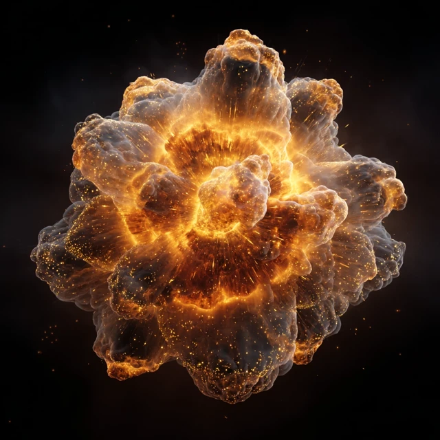 Midjourney v5.2 vs v6.1 vs v7.0: Explosion Rendering Evolution - v7.0 - Image 2