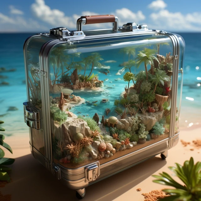 MidJourney v5-v7 3D Miniature Travel Diorama Comparison - v5.2 - Image 2