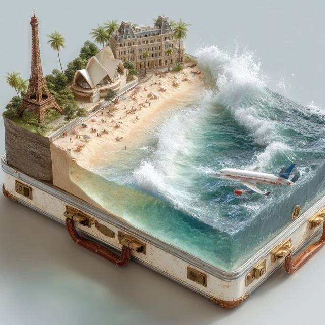 MidJourney v5-v7 3D Miniature Travel Diorama Comparison - v7.0 - Image 2