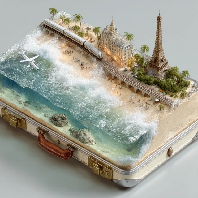 MidJourney v5-v7 3D Miniature Travel Diorama Comparison - v7.0 - Image 4