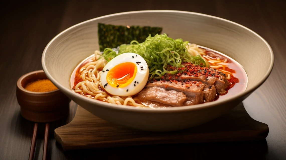 Best Midjourney Spicy Pork Ramen Stock Images: v5.2-v7.0 - v5.2 - Image 3