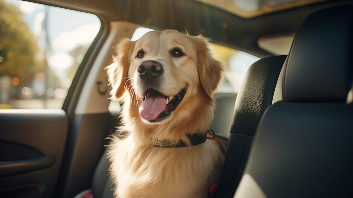 MJ v5-v7: Realistic Golden Retriever Car Photography Test - v5.2 - Image 2