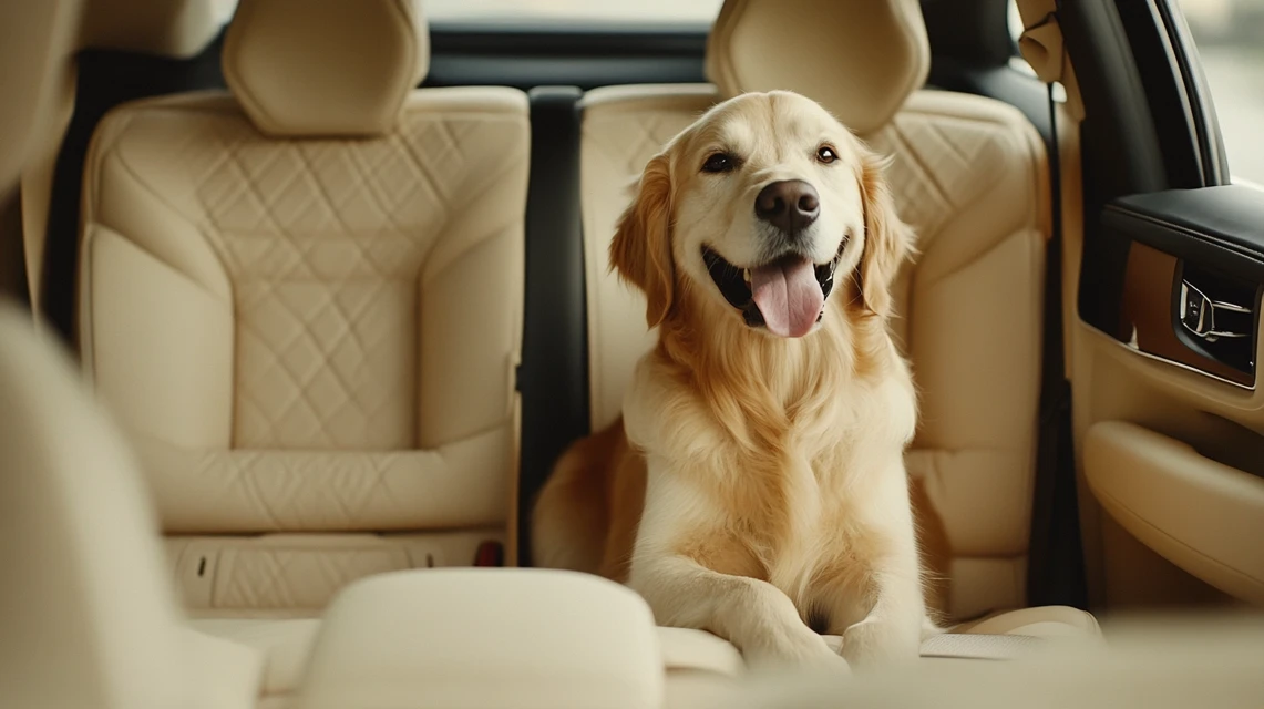 MJ v5-v7: Realistic Golden Retriever Car Photography Test - v6.1 - Image 3