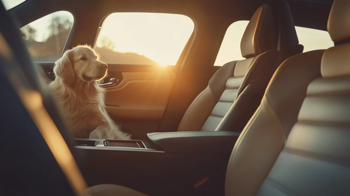 MJ v5-v7: Realistic Golden Retriever Car Photography Test - v6.1 - Image 2