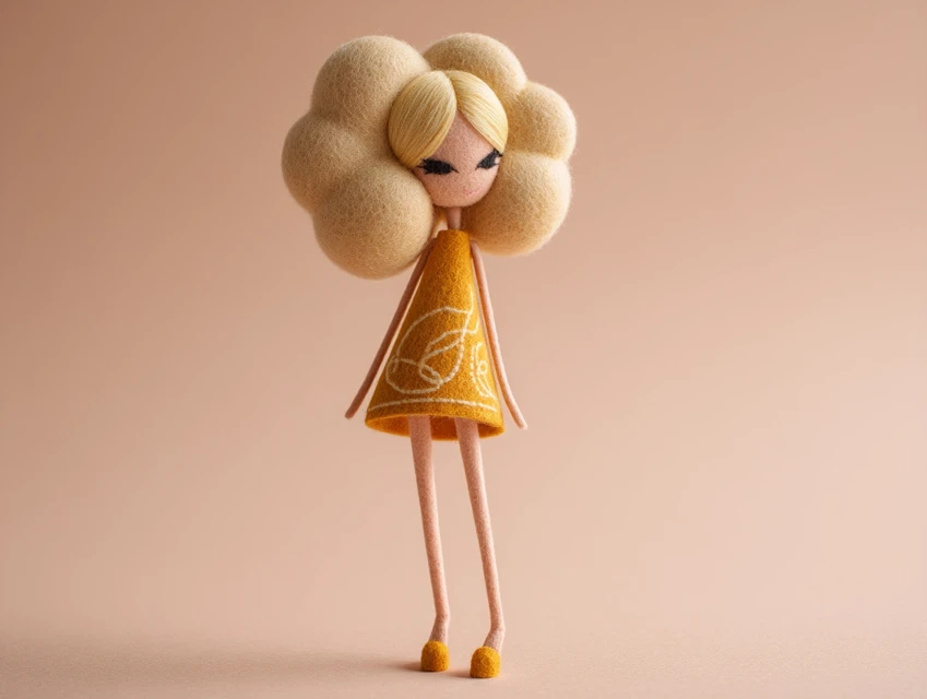 1970s Felt Toys: Midjourney v5.2-v7.0 AI Test - v7.0 - Image 1