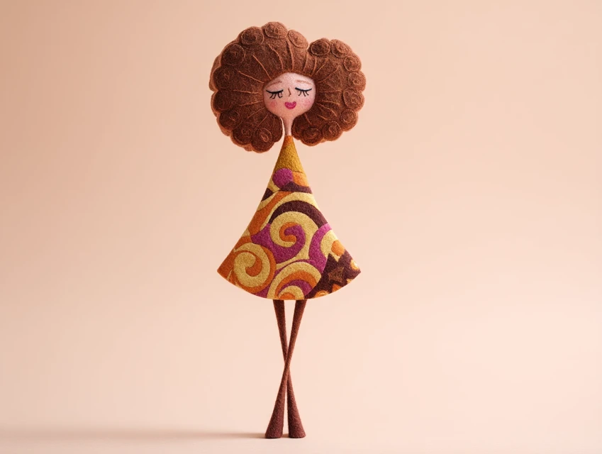 1970s Felt Toys: Midjourney v5.2-v7.0 AI Test - v7.0 - Image 4