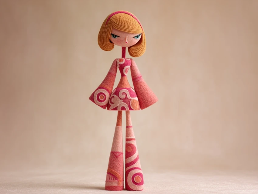 1970s Felt Toys: Midjourney v5.2-v7.0 AI Test - v7.0 - Image 2